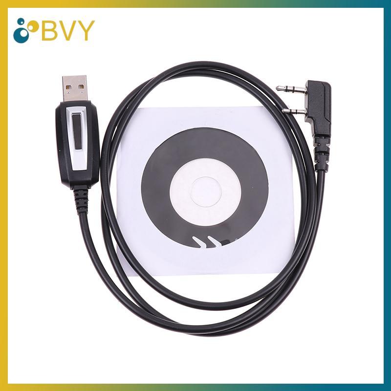 BVY Baofeng สายการเขียนโปรแกรม USB พร้อมไดร์เวอร์ CD สําหรับ Baofeng UV-5R UV5R 888S วิทยุสองทางวิทย