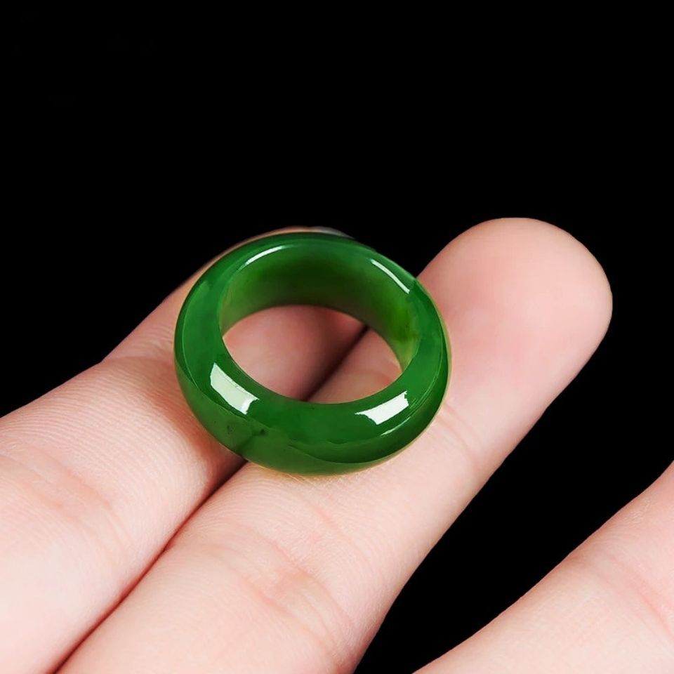 แหวนหยก [แหวนสี Jasper] แหวนสี Hetian Jasper] แหวนสี Hetian Jasper แหวนหางผู้ชาย [แหวนสี Jasper] สี 