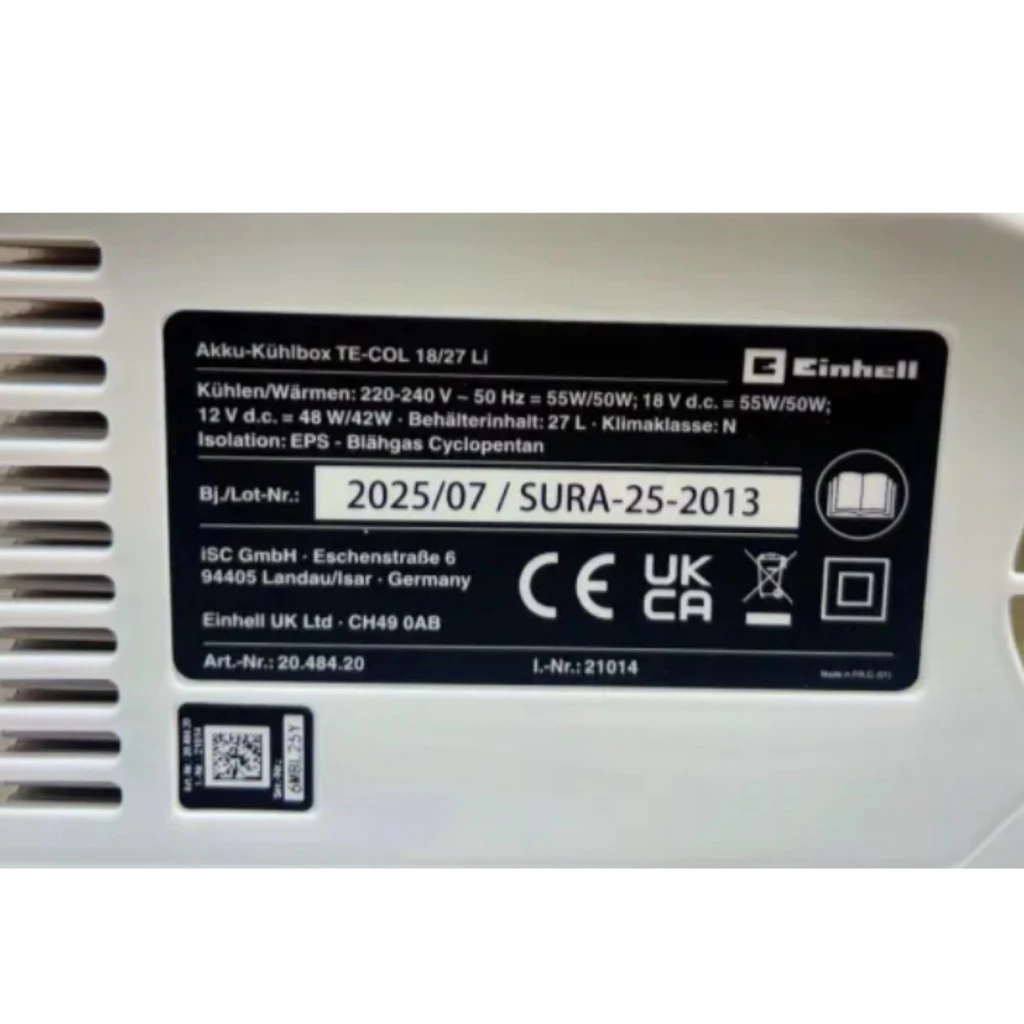 EINHELL กล่องเก็บความเย็นและอุ่นอาหาร 27 ลิตร TE-COL 18/27 thumbnail 3