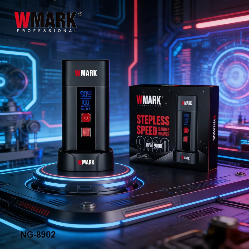 WMARK เครื่องโกนหนวด Professional Double Reciprocating ตัดผมเครื่องโกนหนวด Beard Trimmer แบบพกพา Tra