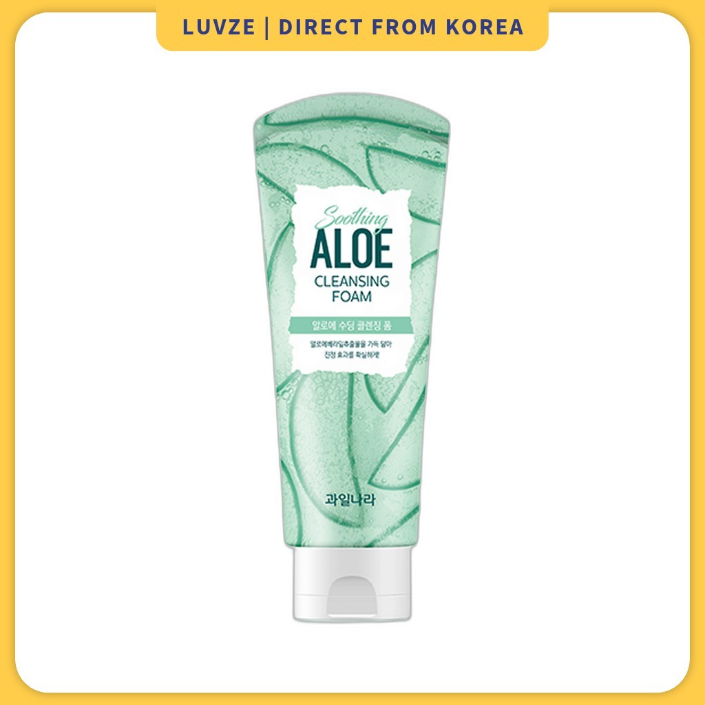 [daiso] Fruitnara Aloe โฟมล้างหน้าสูตรอ่อนโยน 130g 1pc / โฟมล้างหน้าเกาหลี