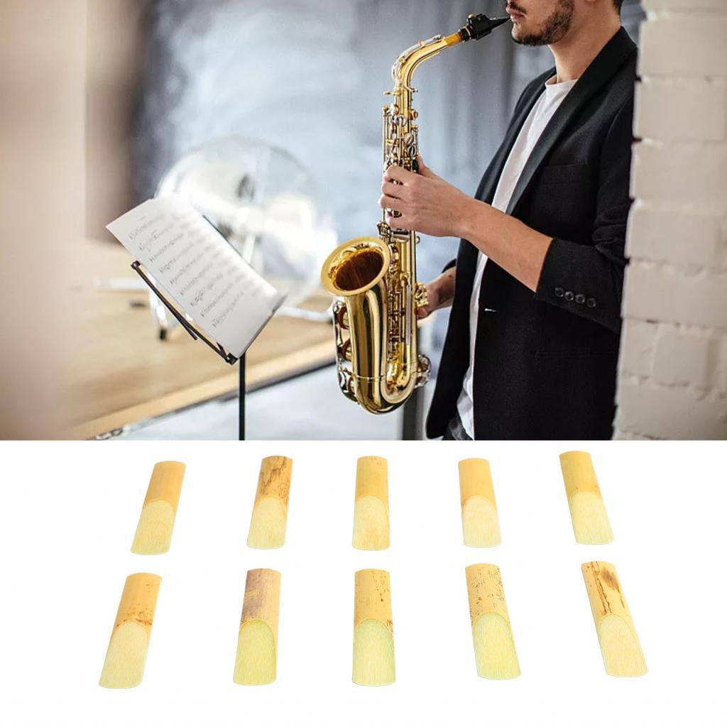 Alto Saxophone Reed น้ำหนักเบา 10 ชิ้นสำหรับแซ็กโซโฟนประสิทธิภาพ