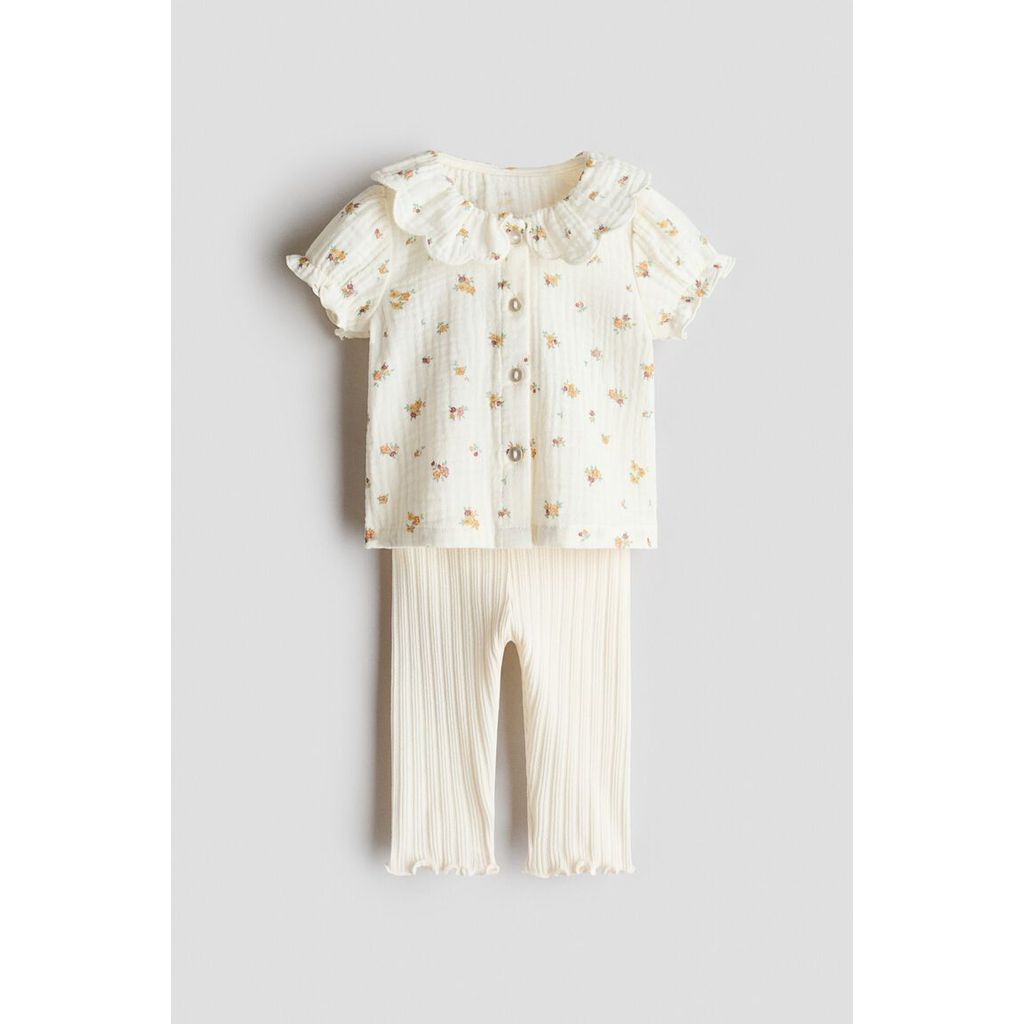 H&M(เอชแอนด์เอ็ม) ชุดเสื้อเบลาส์และเลกกิ้ง 2 ชิ้น เด็กทารก 1332727_1