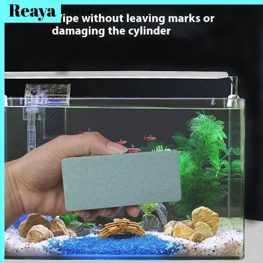 REAYA เช็ดตู้ปลา,ไม่มีมุมตายแปรงตู้ปลาความยืดหยุ่นสูง,ทนทานขจัดคราบตะกรันอีวาแปรงขัดสําหรับล้างเครื่องหมายน้ําบนกระจกใน
