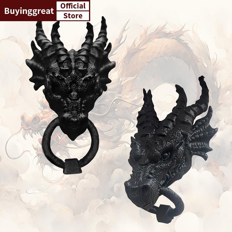 TST ประตูมังกร Knoer Goth Home Decor Gothic Home Dragon Wall Decor มังกรหัวรูปปั้นตกแต่งสําหรับ Home