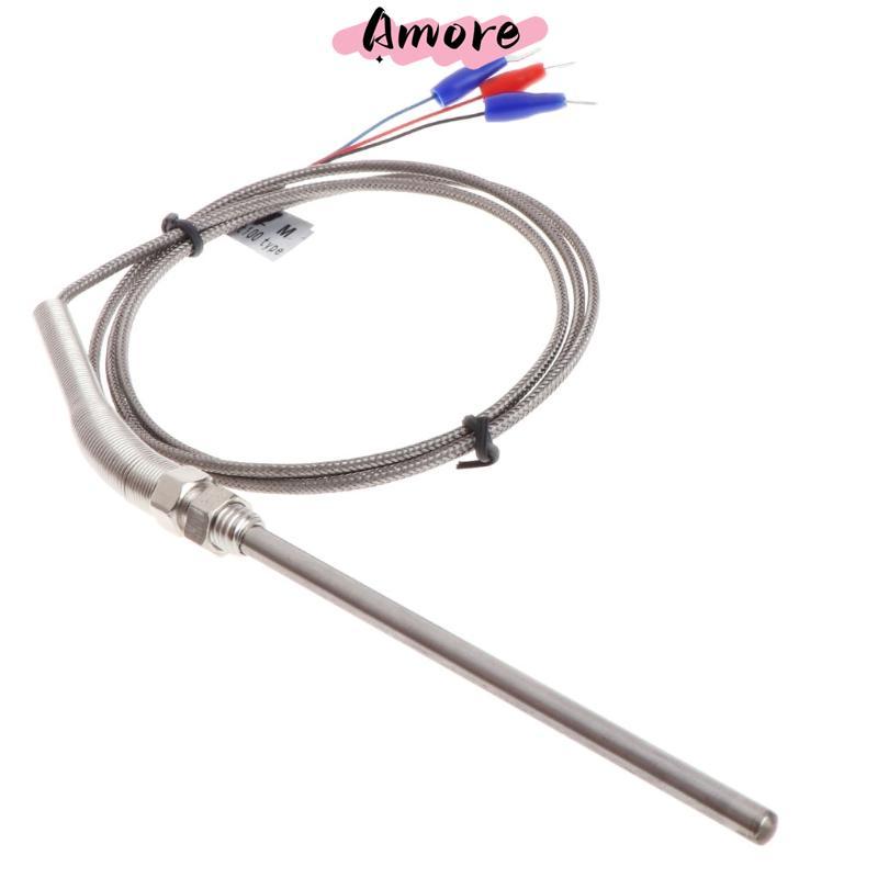Amore Professional Pt100 Thermocouple M8 สกรูความยาว 1 เมตร-หัว 5mmx100mm