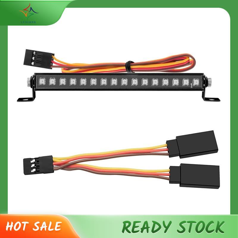 [luxiang.th] โลหะ 16 LED 8 โหมดหลังคาแถบแสงหลังคาอุปกรณ์เสริมสําหรับ TRX4M TRX4-M 1/18 RC Crawler รถ