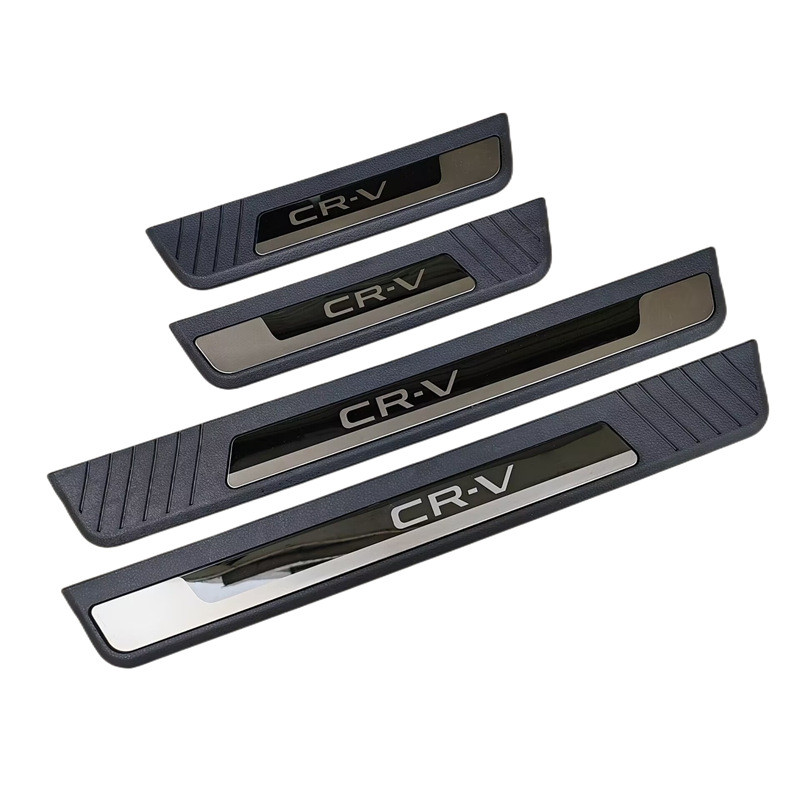 Honda CR-V CRV 2023-2026 แถบกันรอยขีดข่วนประตูรถ สแตนเลส แถบกาบประตู ประตูรถยนต์ (4ชิ้น) แผงครอบ กันรอย รถประตูด้านข้างธรณีประตูแถบป้องกันสําหรับ เทปป้องกันรอยขีดข่วนแถบธรัณประตูรถ