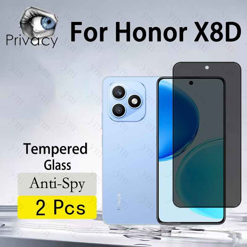 2 ชิ้น Honor X8D กระจกนิรภัย Anti-peeping ฟิล์มป้องกันสําหรับ Honor X5B X6B X6C X7C X7D X9D X5C Plus
