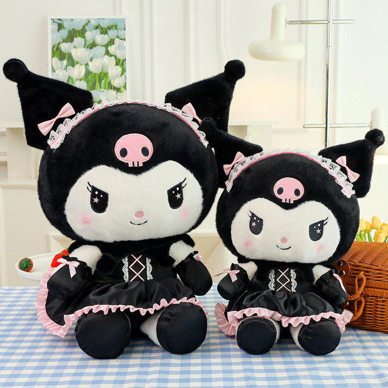 Dark Uniform Kuromi Plush Toy ตุ๊กตา Sanrio หมอนตุ๊กตา Kuromi Melody