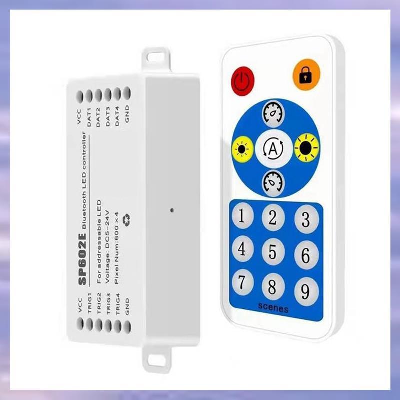 (VLO)SP602E LED บลูทูธ Pixel Controller 4 เอาต์พุต DC5-24V อินพุตสมาร์ทโฟน APP รีโมทคอนโทรล RGB Pixe