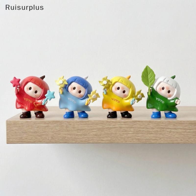 [Rui-t] น่ารัก Yoyo Tilted Head Collection Series ตุ๊กตาเดสก์ท็อปตกแต่งการ์ตูนFigurine ของเล่นสะสมเท