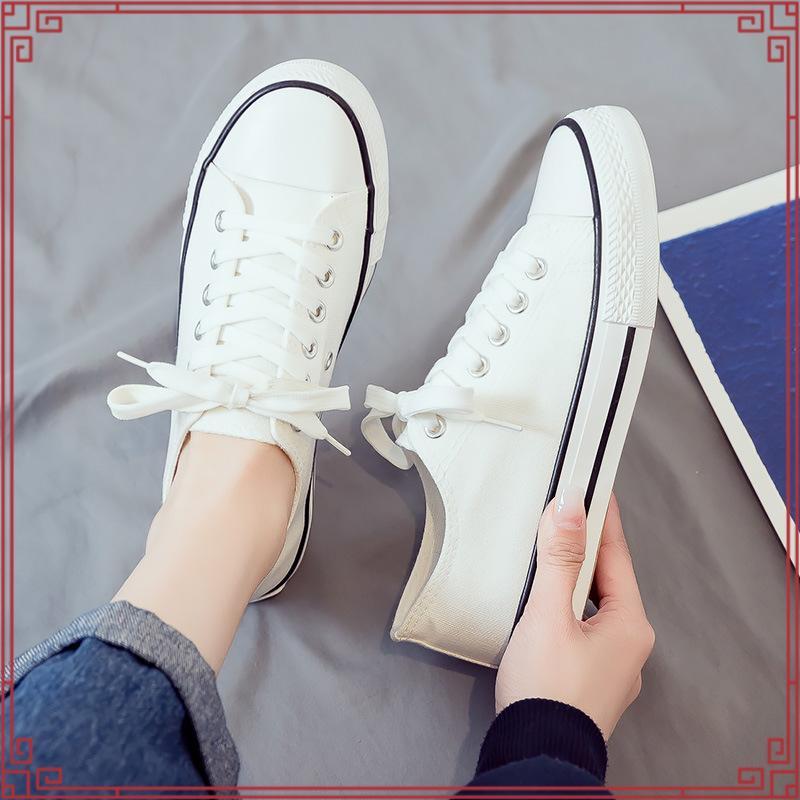 Original Warrior Shoes Warrior Sparta LC Shoes รองเท้านักเรียนสีดําและสีขาว