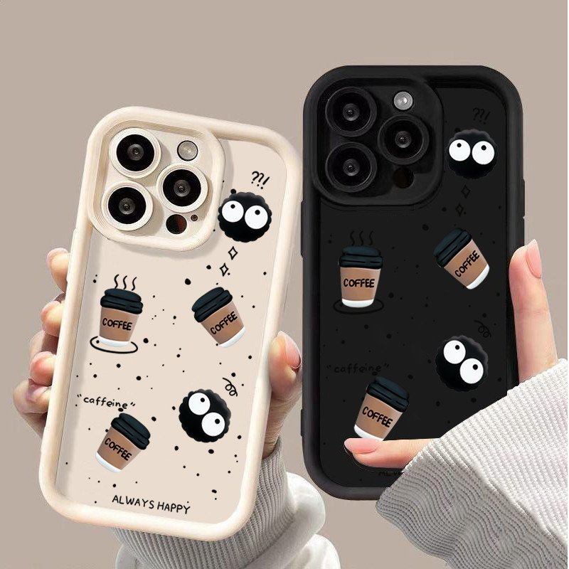 Small Charcoal Ball Hot Coffee Model Case Redmi Note 14 Pro 13 11 12 Pro 13C 14C 10C 9C 15C 11S 10S 