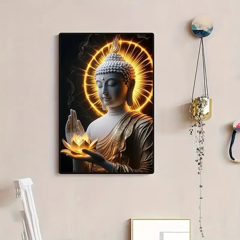 พระพุทธรูป Wall Art ภาพวาด Home Wall Display รูปที่ 3