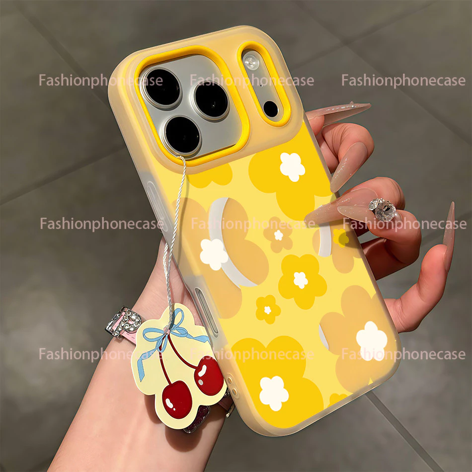 เคสแข็ง ลายการ์ตูน มีแม่เหล็ก ป้องกันรอย กันกระแทก เข้ากับ iPhone 12-17 Pro Max ทุกรุ่น HXGDCX019