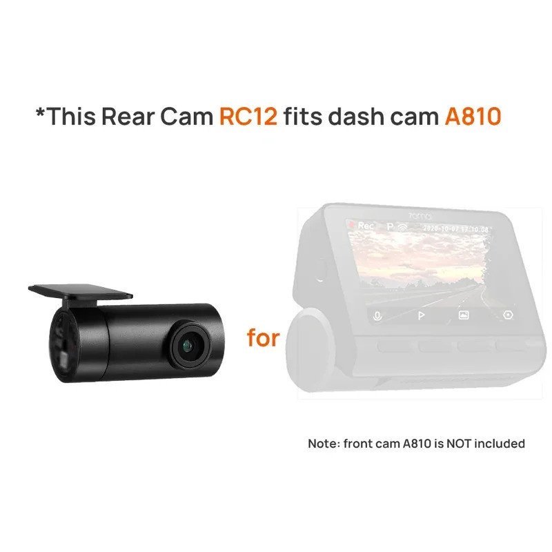 สําหรับ 70mai ใหม่กล้องด้านหลัง RC12 เท่านั้นสําหรับ 4K A810 รถ DVR และสนับสนุนที่จอดรถสําหรับ 70mai