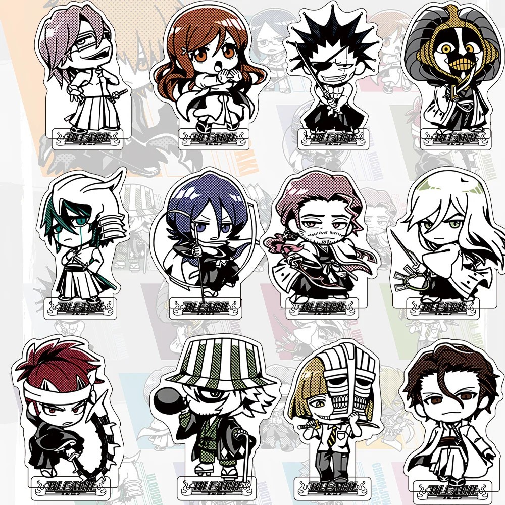 Standee รุ่นอะนิเมะ Bleach Messenger of Death Mica อะคริลิค Chibi ตกแต่งโต๊ะศึกษา Ichigo Rukia Aizen