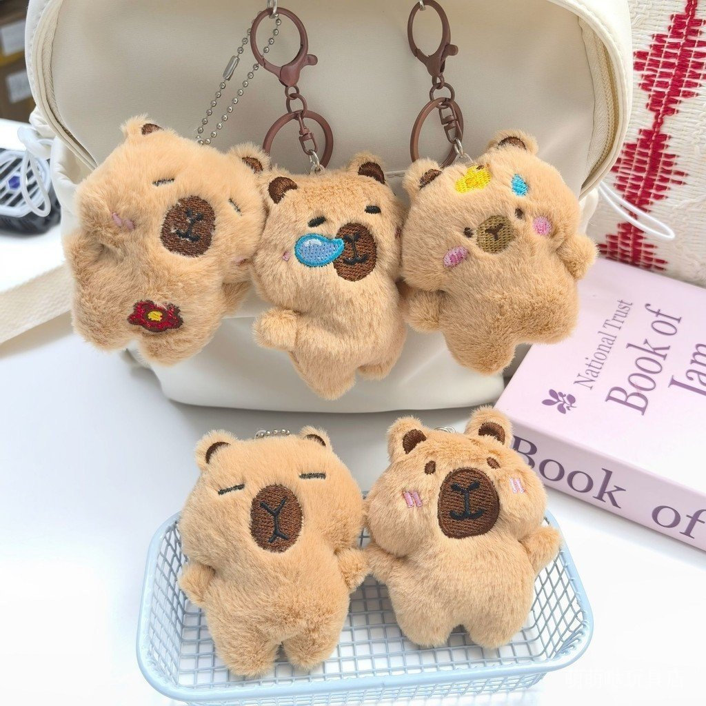 Kapibala Kapibala Merchandise จี้ Squeak ทั้งร่างกาย Kapibala ตุ๊กตาจี้น่ารัก Capybara กระเป๋าพวงกุญ