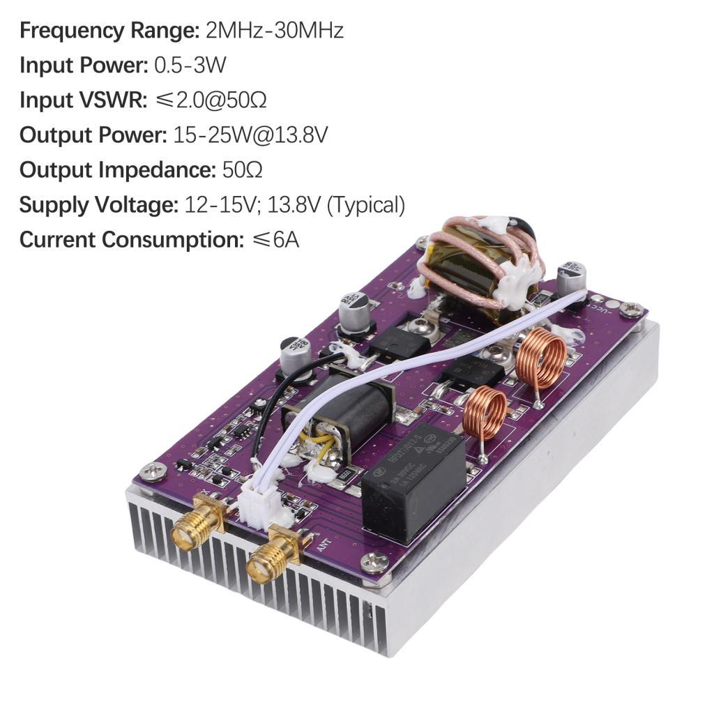 RASTKY Shortwave Amplifier เพาเวอร์แอมป์แบบพกพาที่มีประสิทธิภาพสําหรับผู้ใช้สื่อสารไร้สาย น้ําหนักเบ