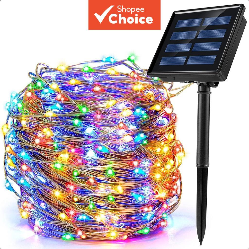 สายไฟโซลาร์เซลล์ 32 ม. 300 ดวง LED กันน้ํา สําหรับตกแต่งคริสต์มาส ปาร์ตี้ปีใหม่ ตกแต่งห้องนอน
