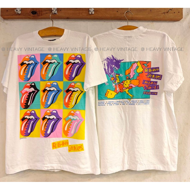 หินกลิ้ง urban jungle european tour 1990 เสื้อวินเทจ เสื้อทัวร์ วงร๊อค heavy vintage shirt