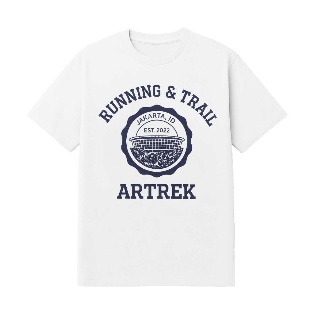 Artrek WHITE RUNNING AND TRAIL SPORTY T-Shirt - CASUAL COMFORTABLE GYM OFFICE SCHOOL
