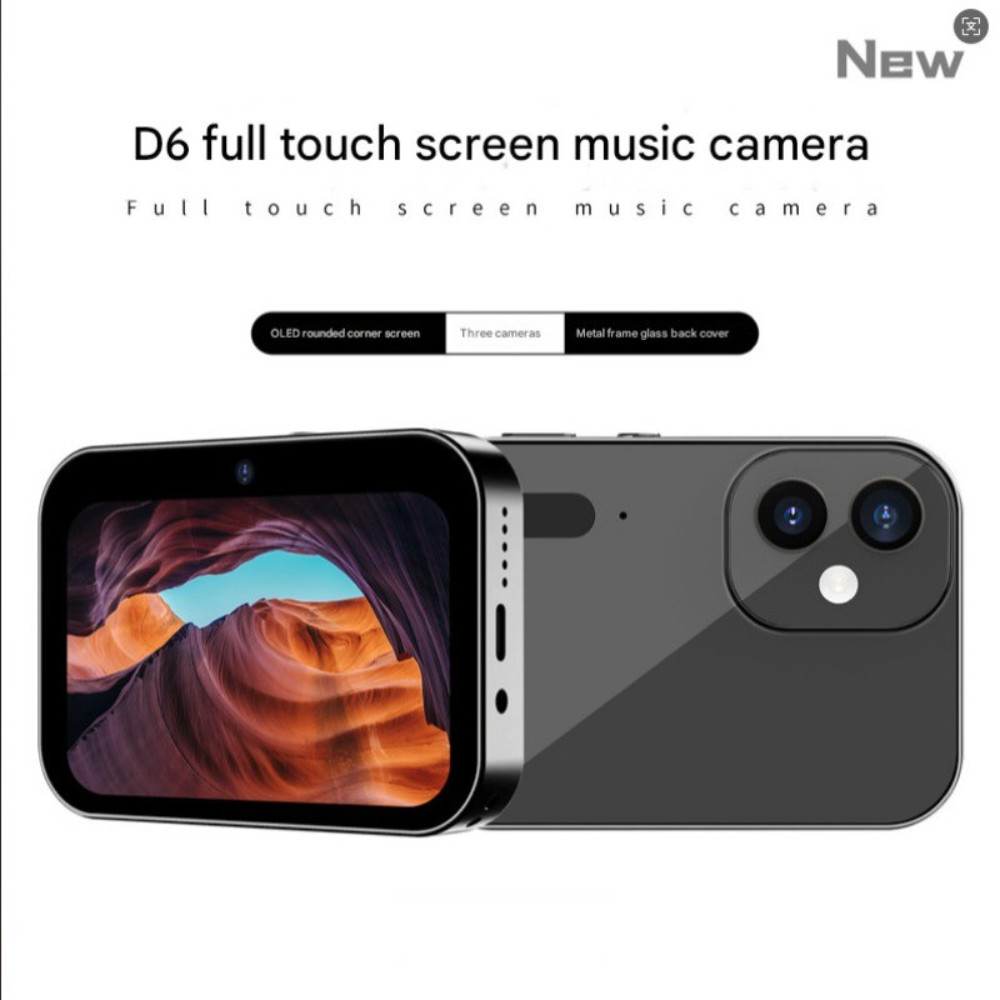 MINYOU D6 HD 4K/64MP ชุดกล้องดิจิตอล 2 เลนส์ 3.0 หน้าจอสัมผัส 16X ซูมตัวกรองหลาย CMOS ภาพยนตร์เพลง C
