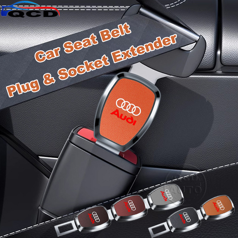 Audi Car Seat Belt Plug & Socket Alloy Material Extender Safety Seat Clip สําหรับ Audi A3 8l 8Y A1 Q
