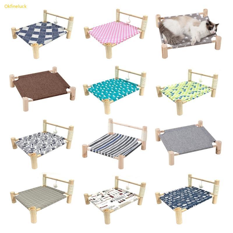 OKFI Pet Elevated Bed แผ่นผ้าเปลี่ยนได้ BiteResistant Pet Hammock Bed Cushion