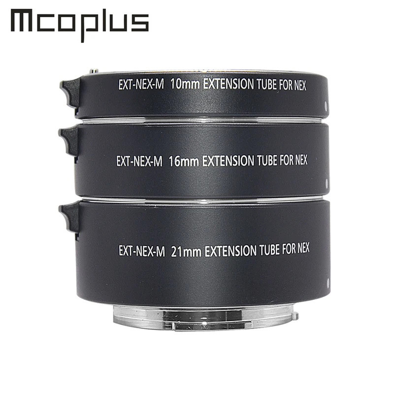 Mcoplus โลหะ Auto Focus Macro Extension Tube แหวน 10 มม.16 มม.21 มม.สําหรับ Sony E-Mount A7 A7II A7I