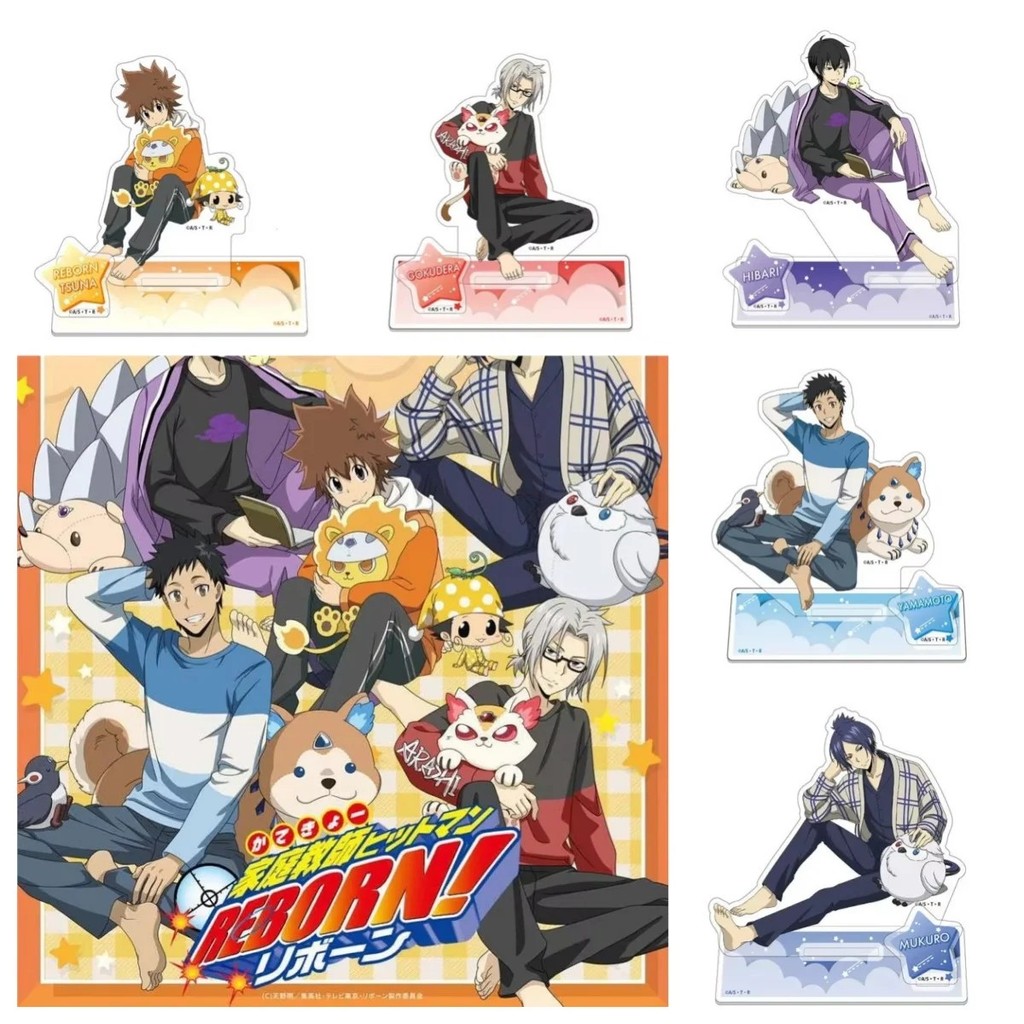 อะนิเมะ Standee รุ่น Katekyo Hitman Reborn AGF 2025 อะคริลิคโต๊ะศึกษาตกแต่ง Hibari Kyoya Rokudo Mukuro Yamamoto