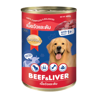 SmartHeart (ยกถาด 24 กระป๋อง) อาหารสุนัข กระป๋องขนาด 400g