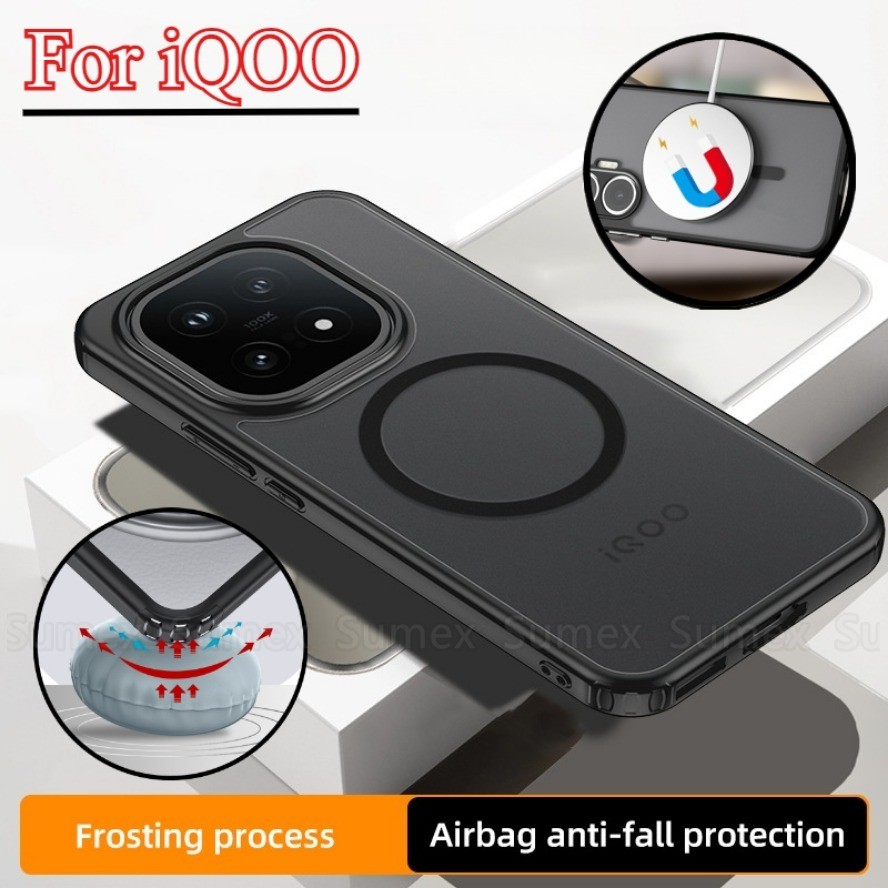 คุณภาพดี HD ใสเคสโทรศัพท์สําหรับ iQOO15 iQOO 15 5G Frosted Matte ปลอก Soft TPU กรอบกันกระแทก Hard PC