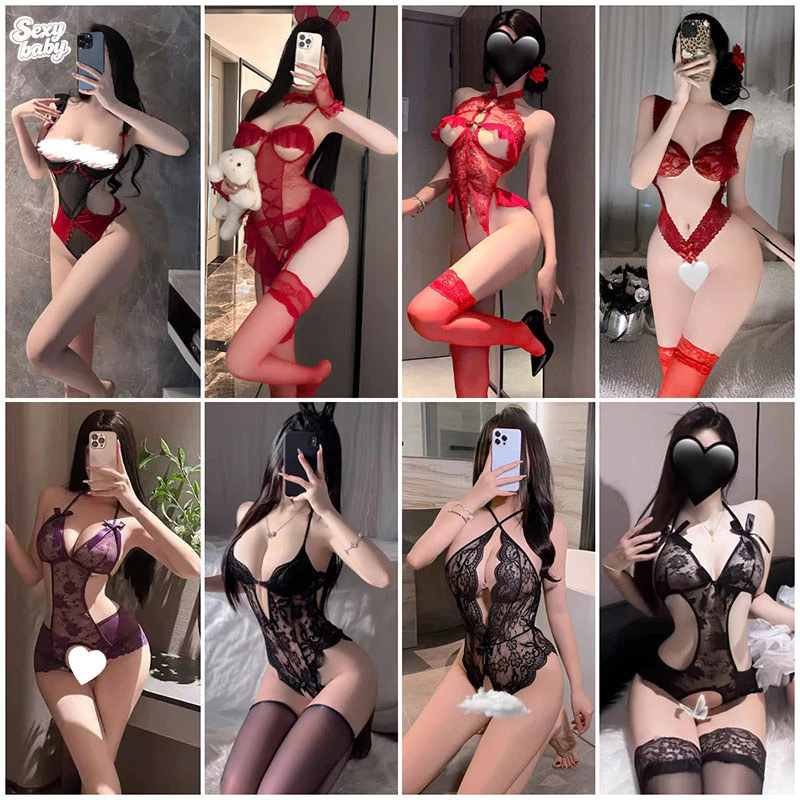 🎀sexy baby🎀ชุดนอนลูกไม้เซ็กซี่ เปลือยหน้าอก ซีทรู เปิดเป้า บอดี้สูทสุดเซ็กซี่ ดีไซน์สายรัด ชุดอ่อยแฟน ส่งไวจากไทย