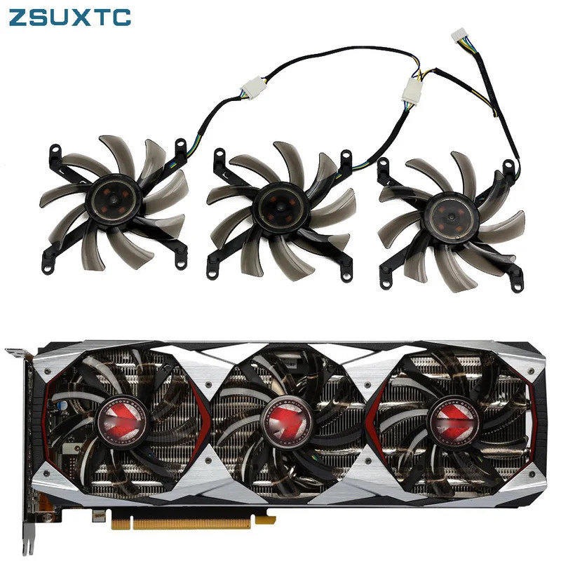 HL ที129215SU 0.50A GTX1080Ti Cooler พัดลมเปลี่ยนสําหรับ PNY Manli GeForce GTX 1080 Ti 11GB XLR8 Gam