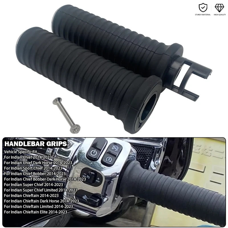 ด้ามจับแฮนด์รถจักรยานยนต์ OEM ยาง Anti Slip Hand Grip Fit สําหรับอินเดีย Chieftain Elite Bobber Super Chief Dark Horse 2014-2023