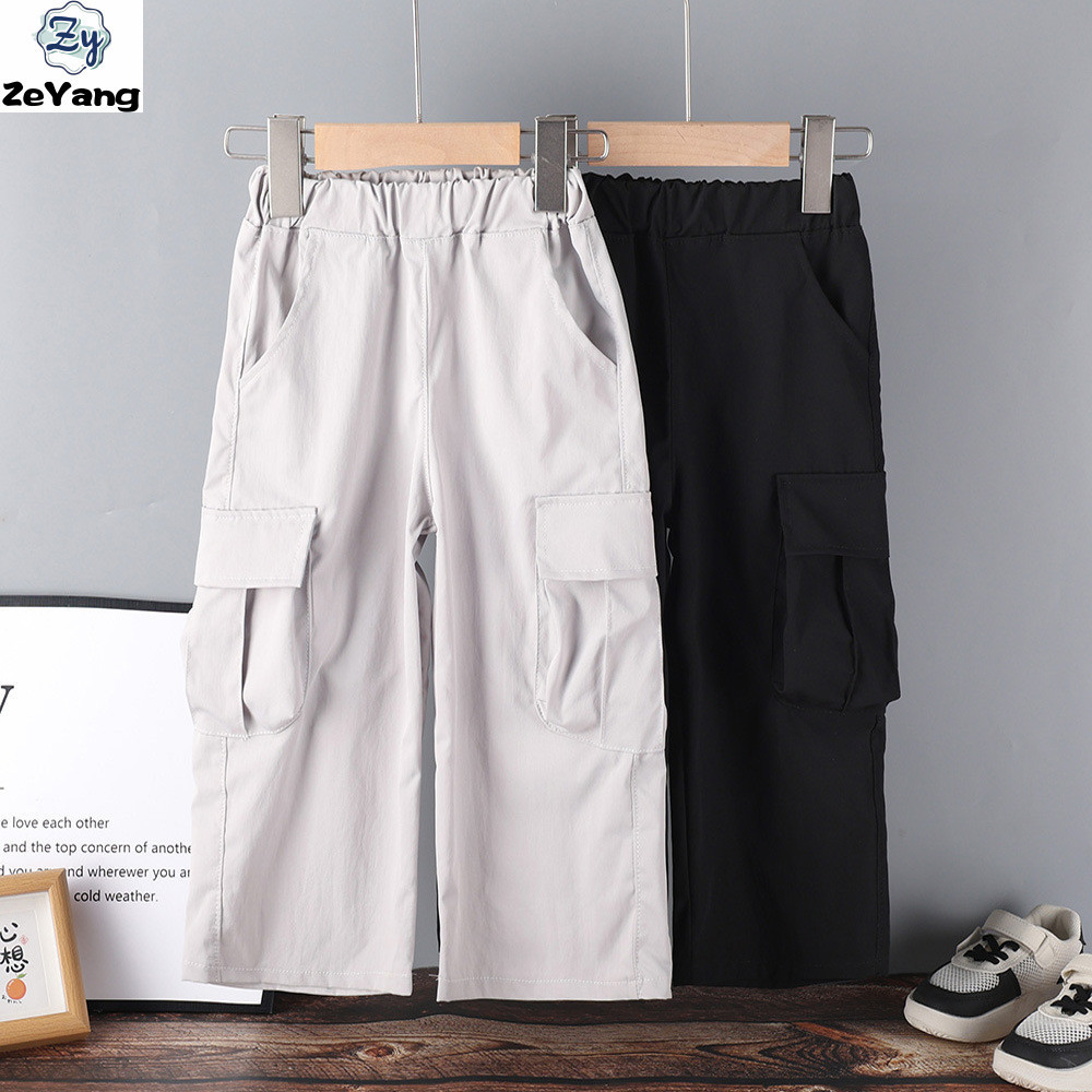 <![ZY] Overalls กางเกงลำลองสำหรับเด็ก สวมใส่ด้านนอกได้ ขนาด 90-170 มิลลิเมตร ออกแบบให้เข้ากับทุกสไตล์]]>