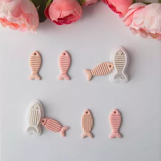 1PC Creative Fish Series Kitties คุกกี้แม่พิมพ์/ต่างหู Polymer Clay Cutter น่ารักการ์ตูนเครื่องปั้นดินเผาแม่พิมพ์ DIY เครื่องประดับจี้รูปร่าง Pressed Clay เครื่องมือคุกกี้ขนมแม่พิมพ์