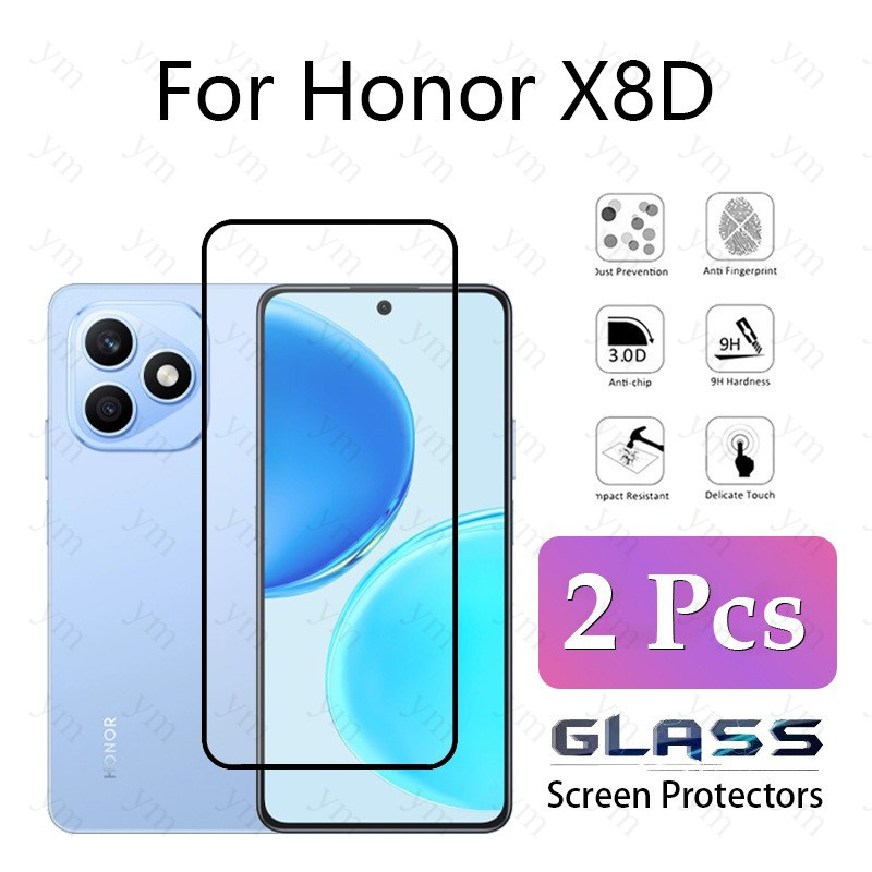 1 ~ 2 ชิ้น Honor X8D HD ฟิล์ม ฟิล์มกระจก กระจกนิรภัยกันกระแทกป้องกันหน้าจอฟิล์มป้องกันสําหรับ Honor 