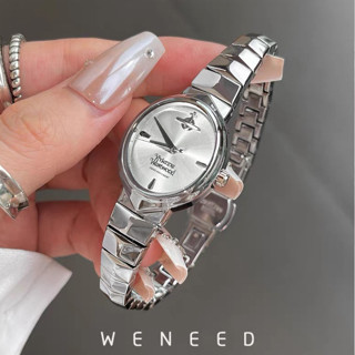 นาฬิกาควอทซ์สแตนเลสกันน้ําของผู้หญิงแฟชั่นหรูหรานาฬิกาสุภาพส…