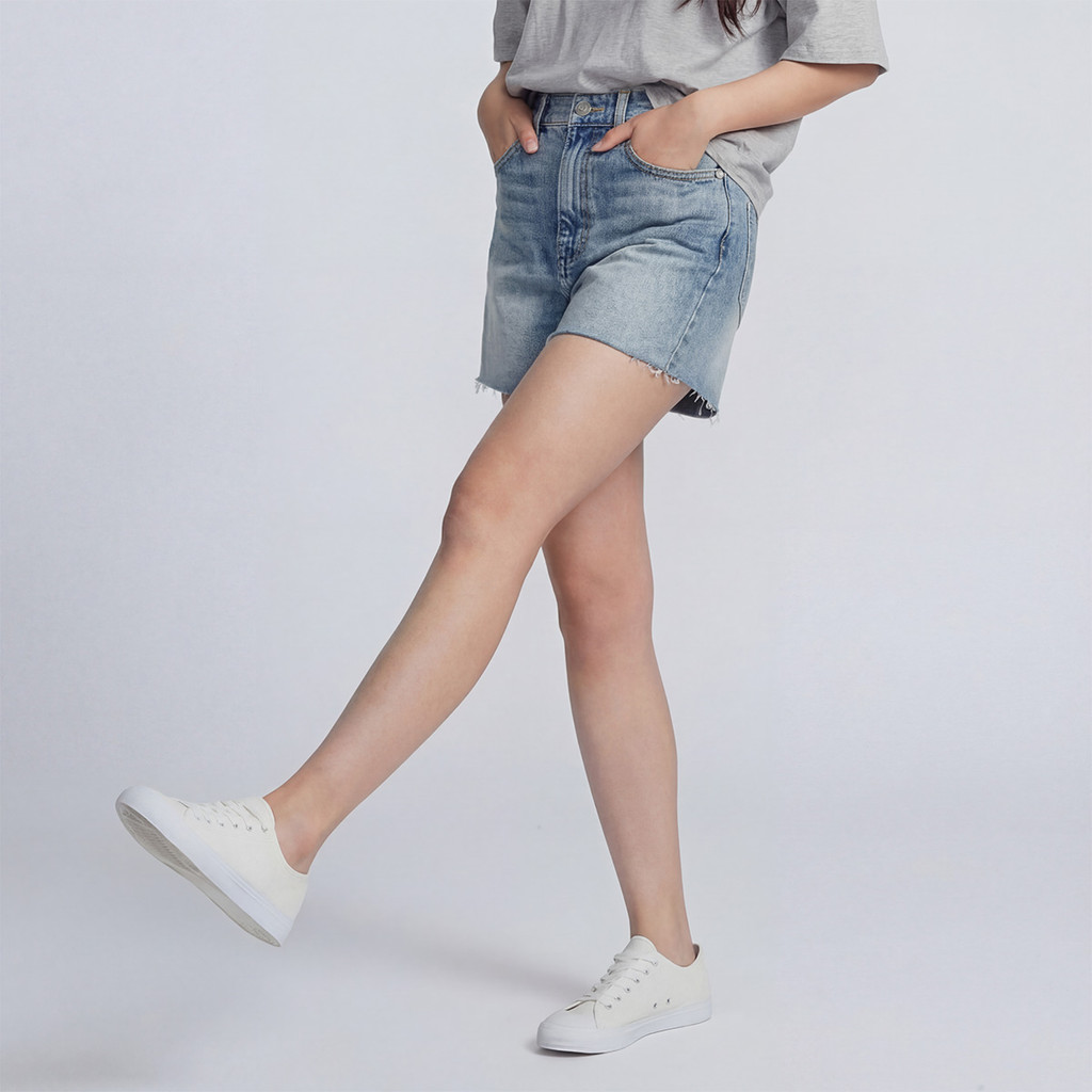 กางเกงยีนส์ขาสั้น แต่งปลายขาขาดรุ่ย เอวสูง ทรงเป๊ะ ทรงสวย เกาหลีน่ารักชิคๆ แฟชั่นทันสมัย - รูปที่ 5