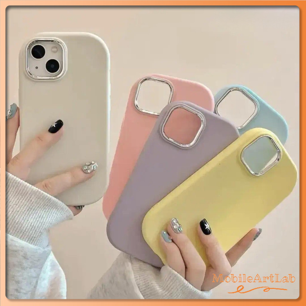 Candy Color เคสโทรศัพท์ เคสไอโฟน11 13 สำหรับ iPhone 11 12 14 13 15Pro Max XR X XS Plus เคส ซิลิโคนนุ่ม TPU Silicone Case