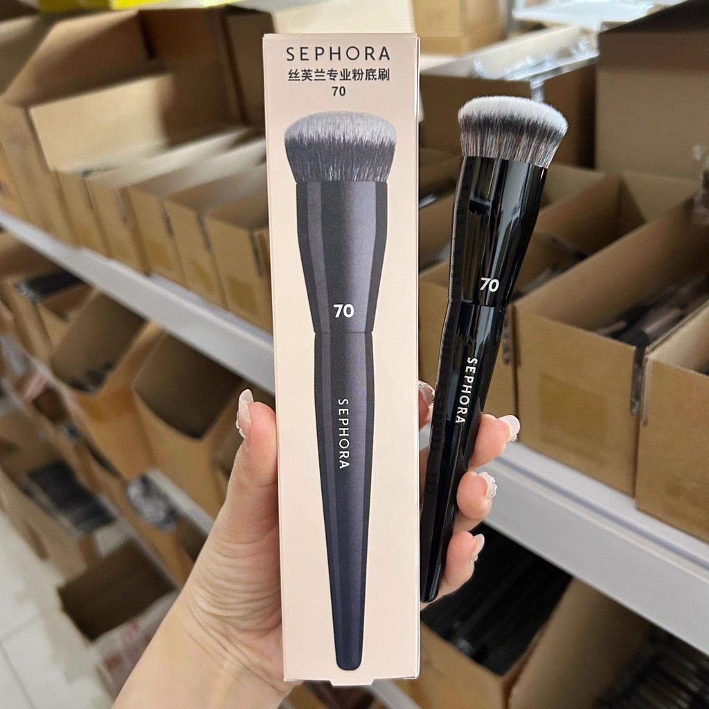 แนะนํา Sephora 70 Round Head Foundation Brush Contour Brush Shadow Brush Foundation Makeup Seamless 