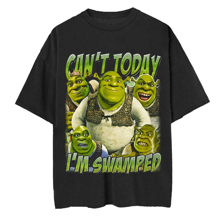 เสื้อยืด Film Shrek ไม่วันนี้ Antem swamped Premium Oversize Shirt 16+