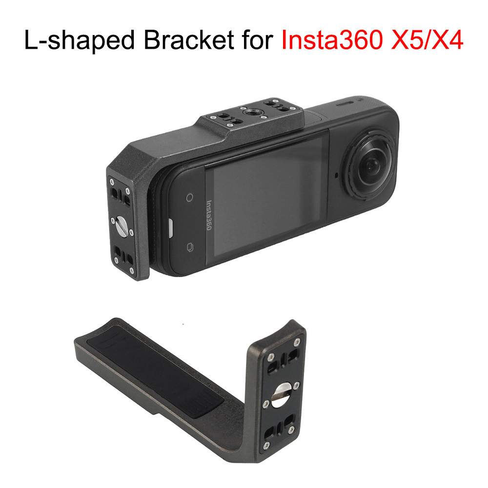 แนวนอน-แนวตั้งวงเล็บรูปตัว L สําหรับ Insta360 X5 Quick-release Mount พร้อม 1/4 อินเทอร์เฟซสําหรับ Insta360 X5/X4/X4 Air/X3 อุปกรณ์เสริม