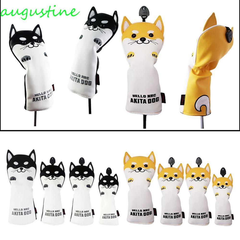 AUGUSTINE Golf Club Headcover ออกแบบเป็นการ์ตูนสัตว์ AKITA จากหนังPU ใช้งานกับ Driver และ Fairway Wood