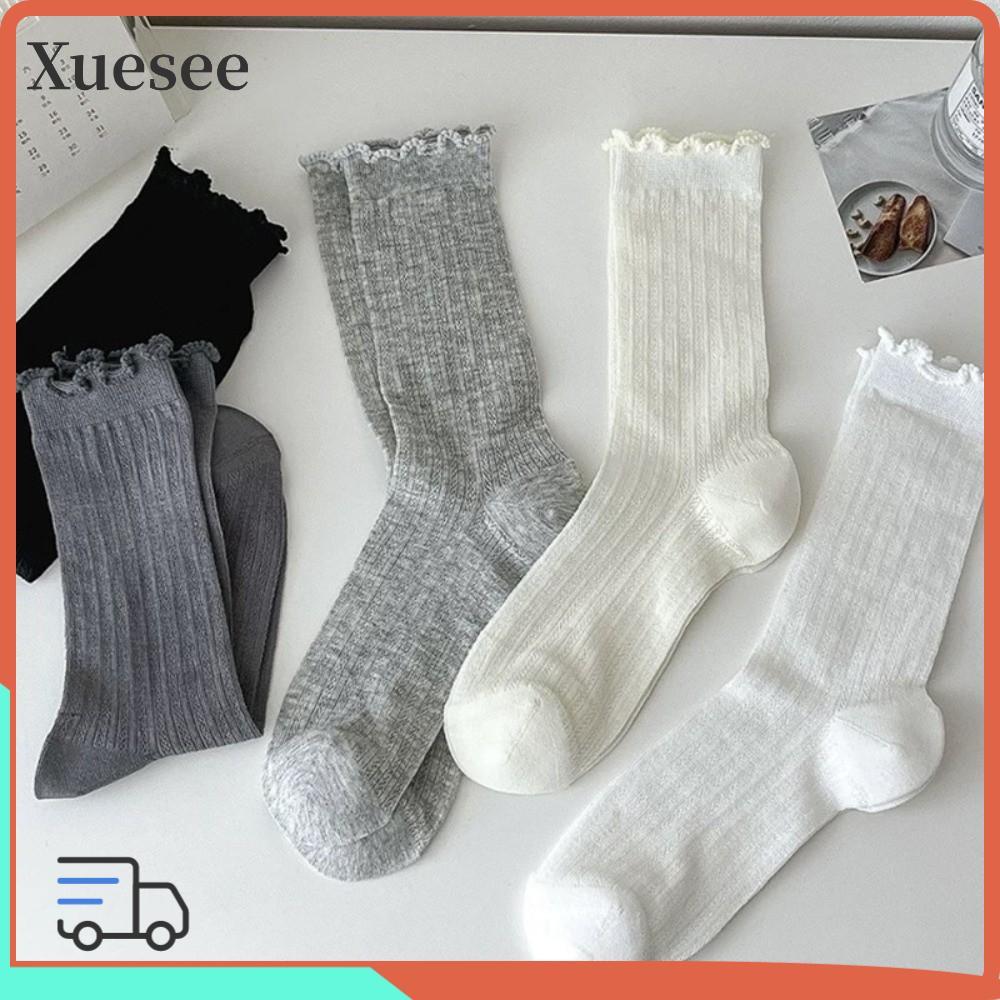 ถุงเท้าตาข่ายลายลูกไม้ สไตล์ Lolita สำหรับ 여성 ระบายอากาศได้ดีและมีความเบาบาง