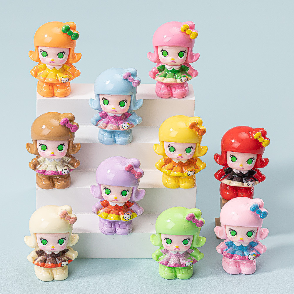 10ชิ้นสาวน่ารักกับโบว์และบิ๊กอายเรซิ่นเสน่ห์สําหรับ ทําเอง (15-11)