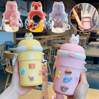 COD 500ml-600ml ขวดน้ำสำหรับเด็ก สายสะพายนุ่ม สะดวกในการพกพา…